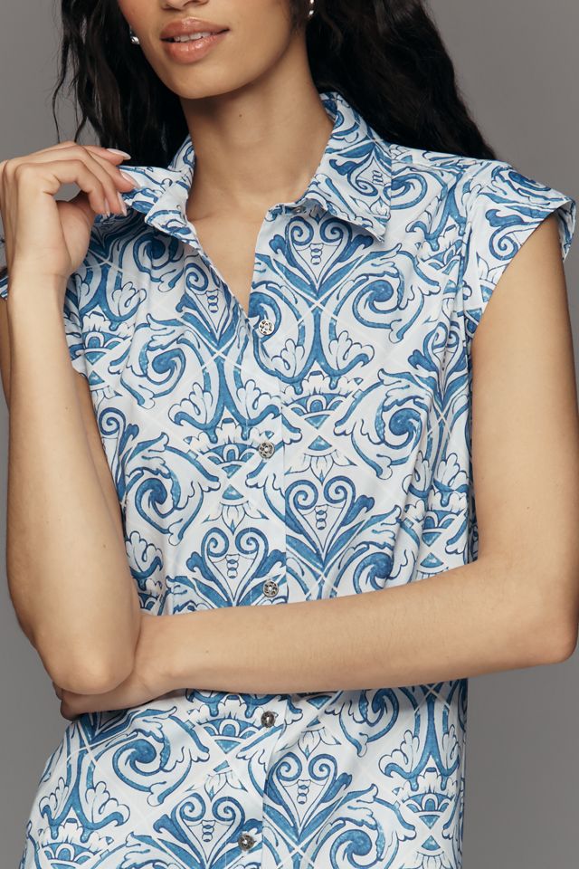 Lillian Button-Front Midi Dress by Maeve #2