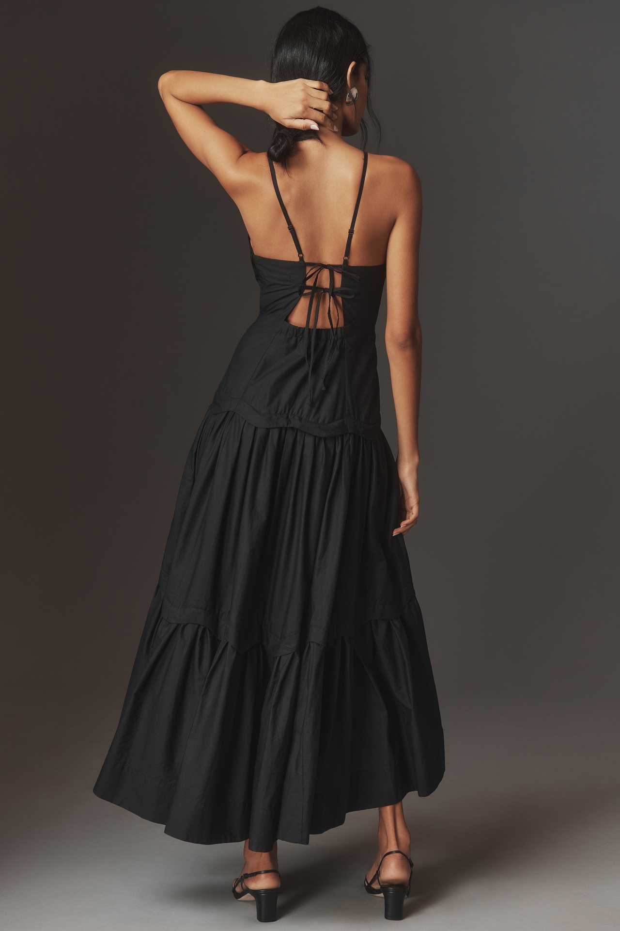 Maeve Halter Tiered Maxi Dress