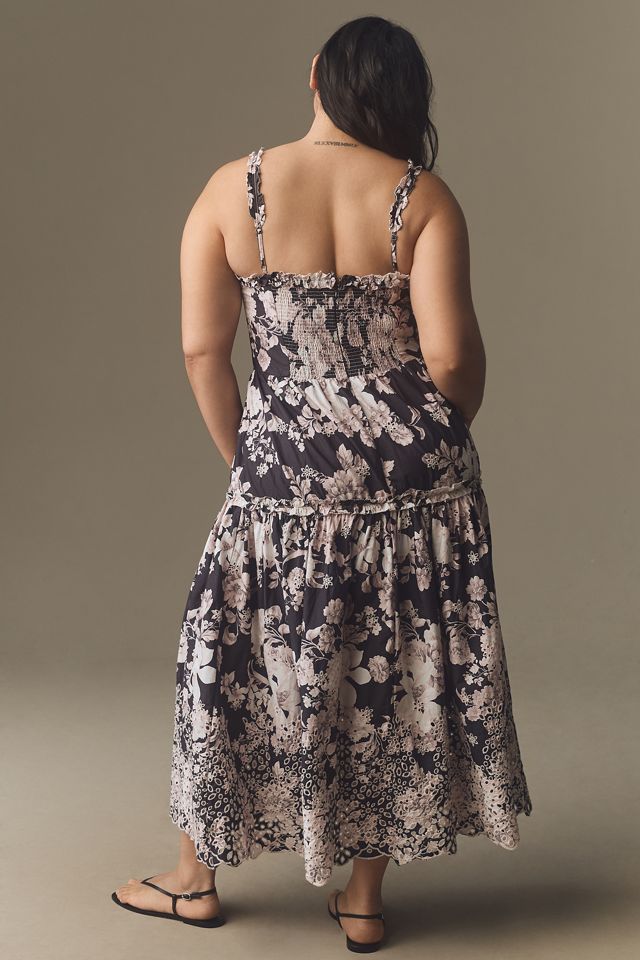 By Anthropologie Sleeveless Sweetheart A-Line Midi Dress #7