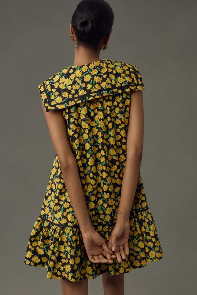 Maeve Collared Poplin Swing Mini Dress #1