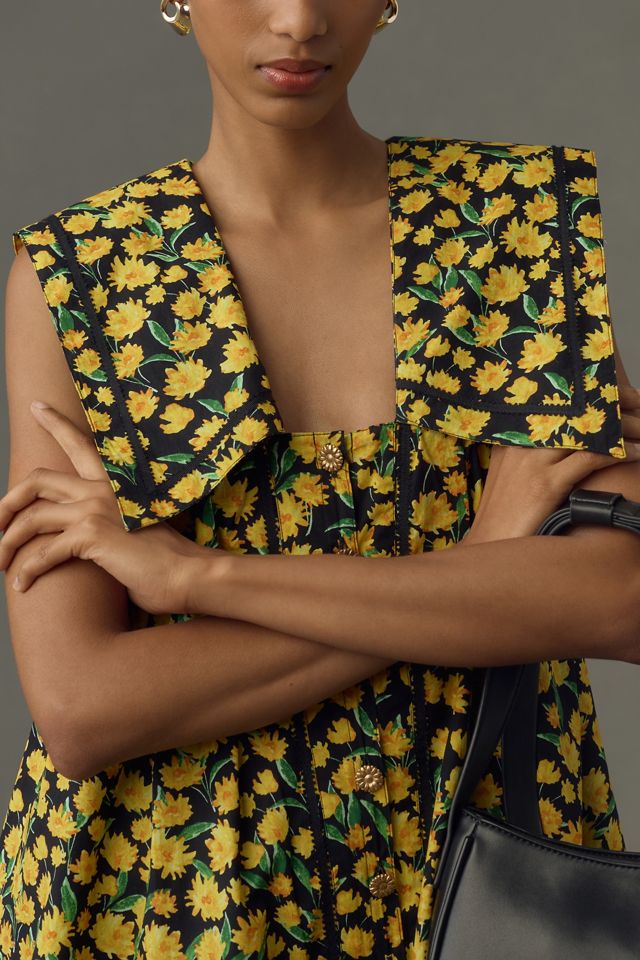 Maeve Collared Poplin Swing Mini Dress #3