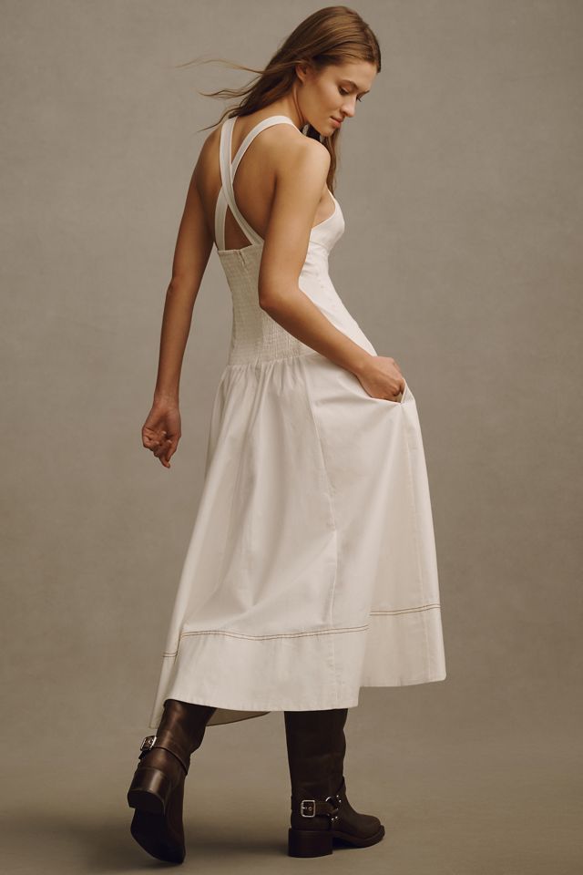 The Kenzie Drop-Waist Midi Dress | Anthropologie