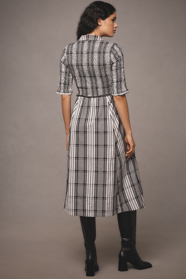 Maeve Short-Sleeve Smocked Midi Shirt Dress #2