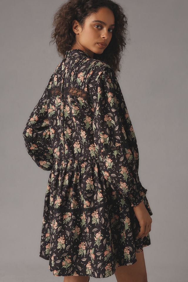 Pilcro Long-Sleeve Mock-Neck Swing Mini Dress #1