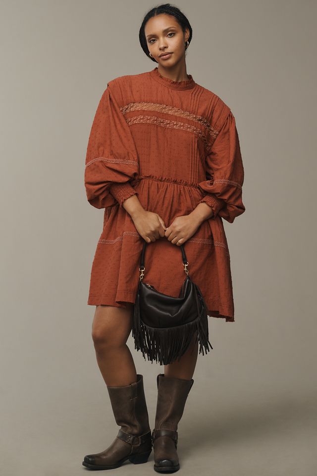 Pilcro Long-Sleeve Mock-Neck Swing Mini Dress #6