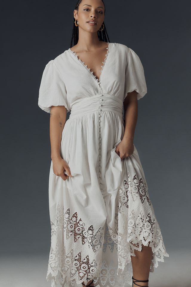The Katerina Button-Front Dress: Eyelet Edition | Anthropologie