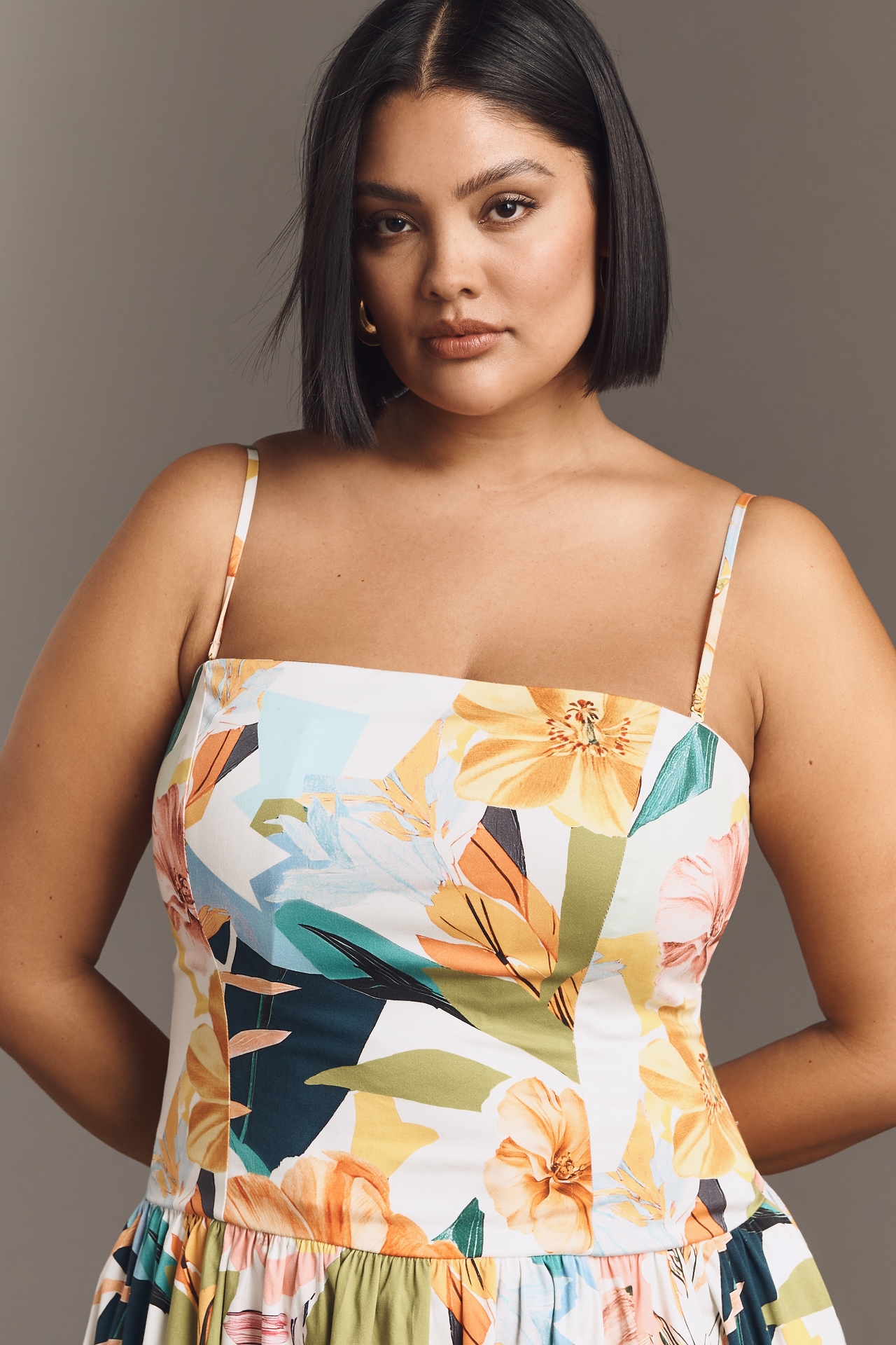 By Anthropologie Drop-Waist Midi Dress