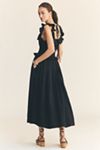 Pilcro Ruffled Smocked-Waist Button-Front Midi Dress