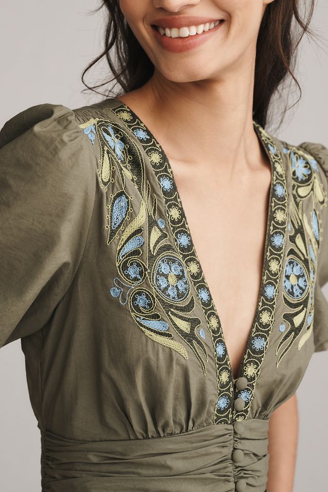 The Katerina Embellished Button-Front Dress #1
