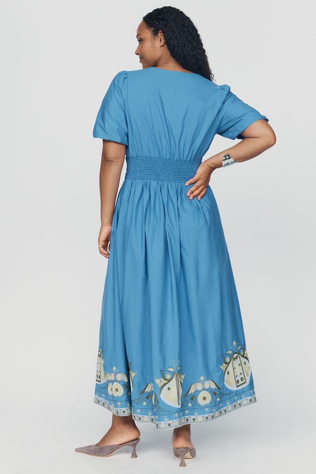 By Anthropologie Katerina Embroidered Maxi Dress #5