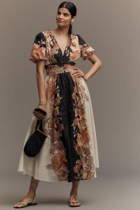 The @heynasreen Katerina Button-Front Dress