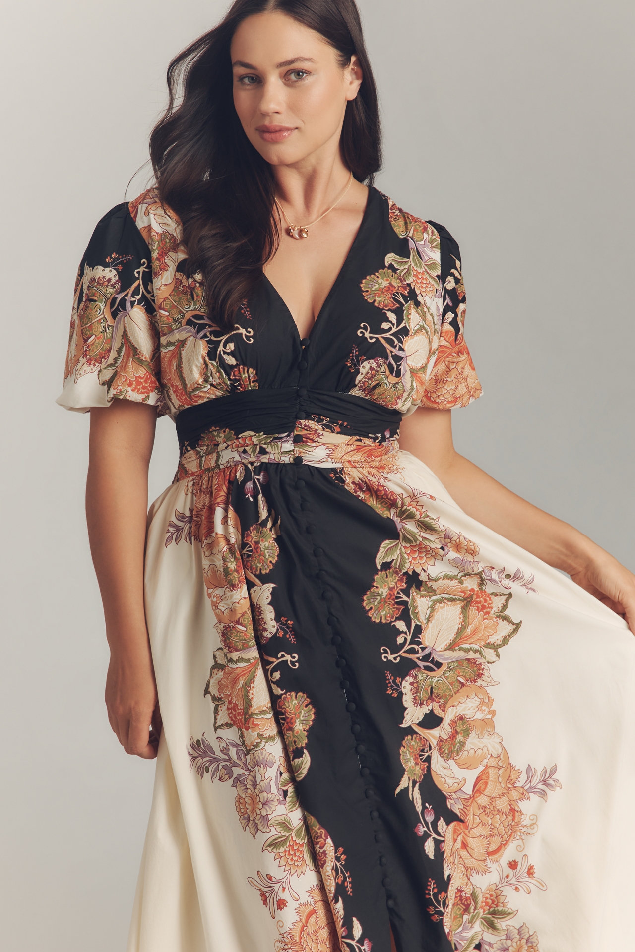The @heynasreen Katerina Button-Front Dress