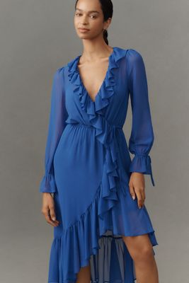 WAYF Short-Sleeve Scoop-Neck Midi Dress