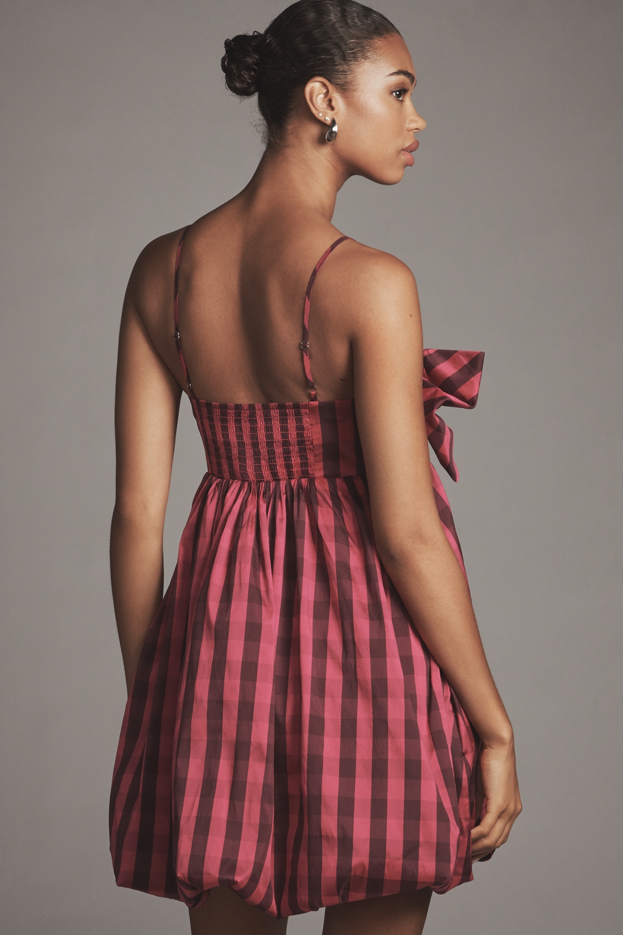Maeve Bow Bubble Fit & Flare Mini Dress