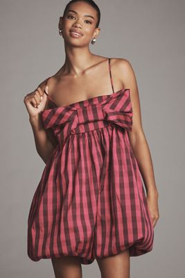 Maeve Bow Bubble Fit & Flare Mini Dress