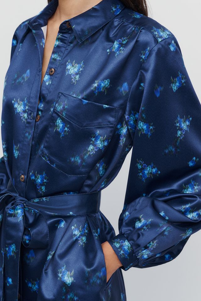 Mona Silken Maxi Shirtdress #1