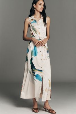 Mona Linen Shirt Dress by Maeve | Anthropologie