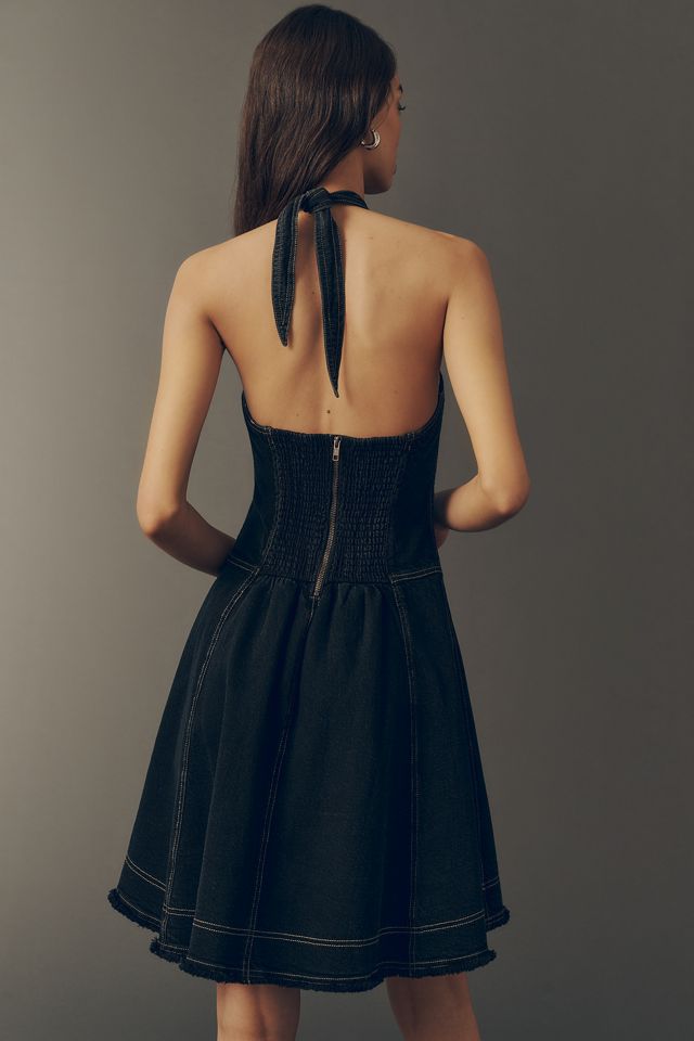Pilcro Denim Halter Mini Dress
