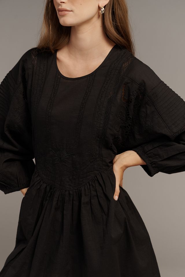 By Anthropologie Half-Sleeve Deco Mini Swing Dress #2