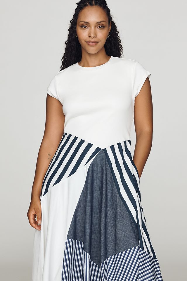 Maeve Twofer Patchwork Midi Dress #6