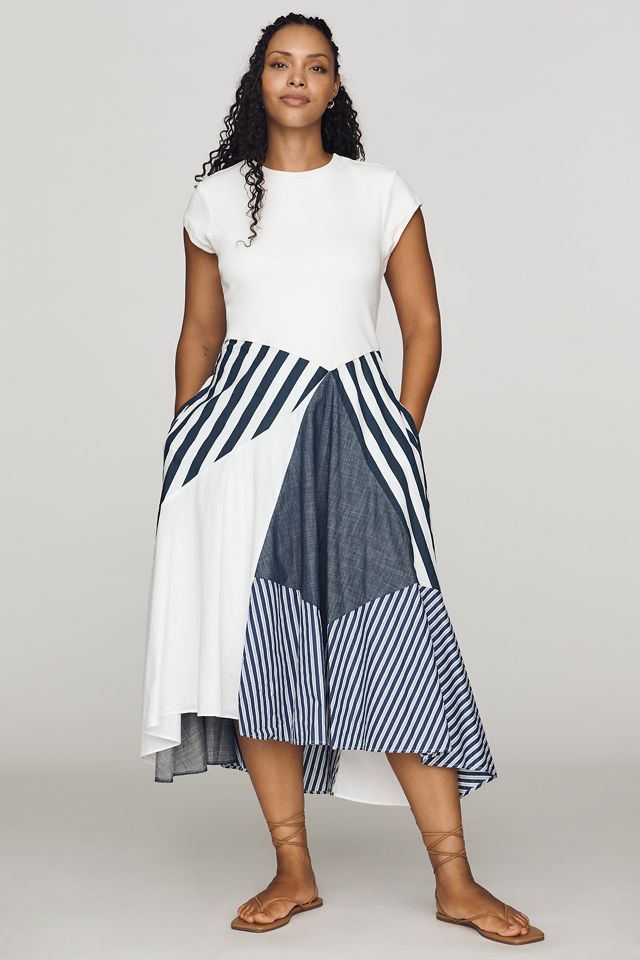 Maeve Twofer Patchwork Midi Dress #4
