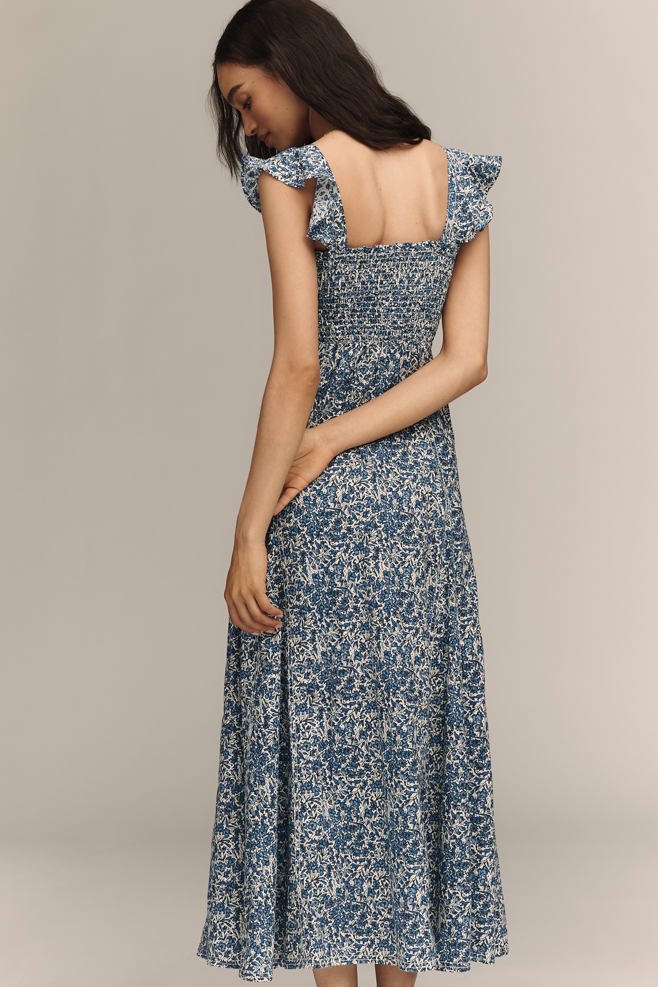 Pilcro Cotton Buttondown Midi Dress