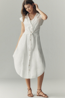 Sleeveless Wrap Shirt Dress