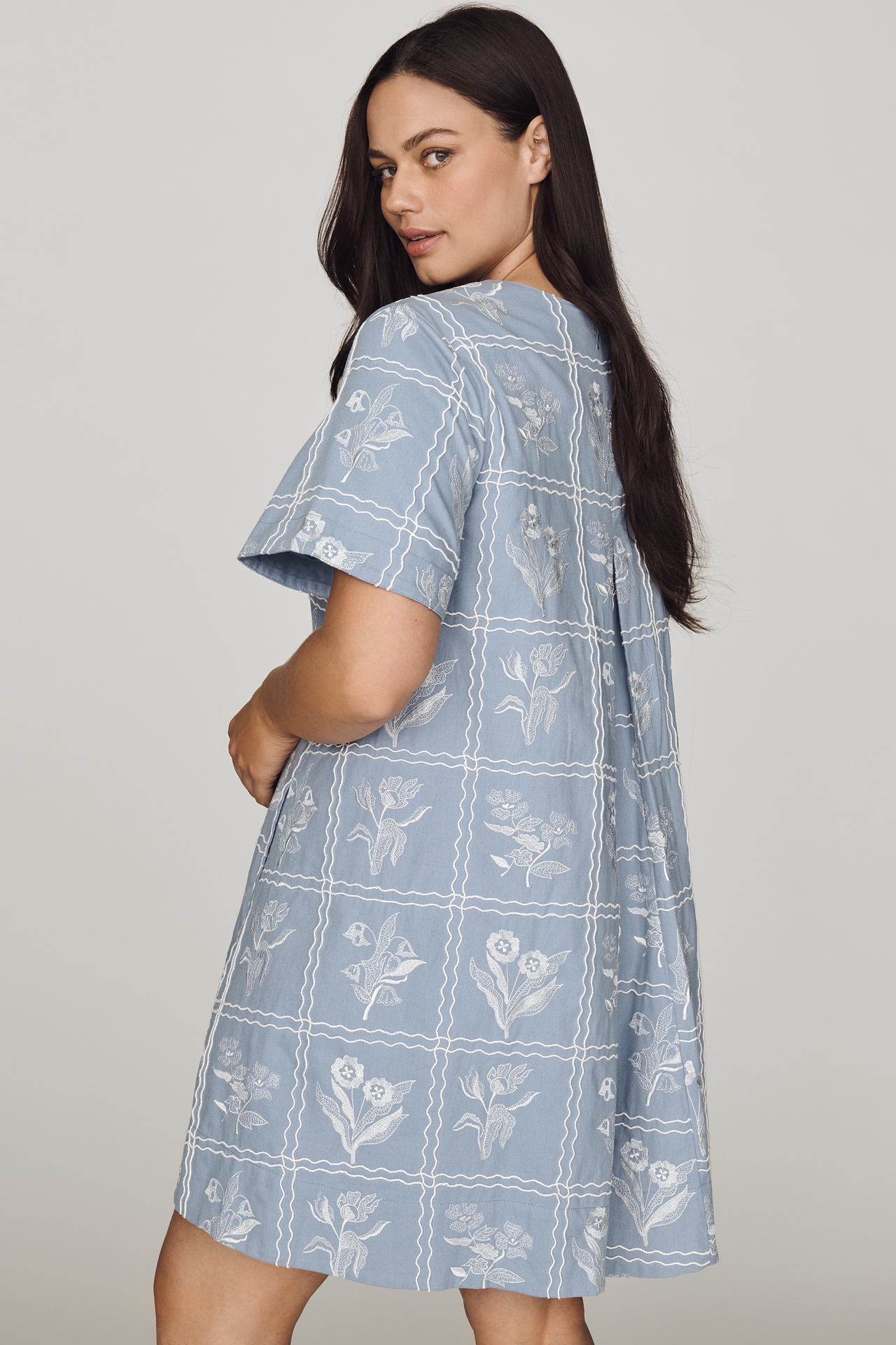 Maeve Emmy Swing Buttondown Mini Dress