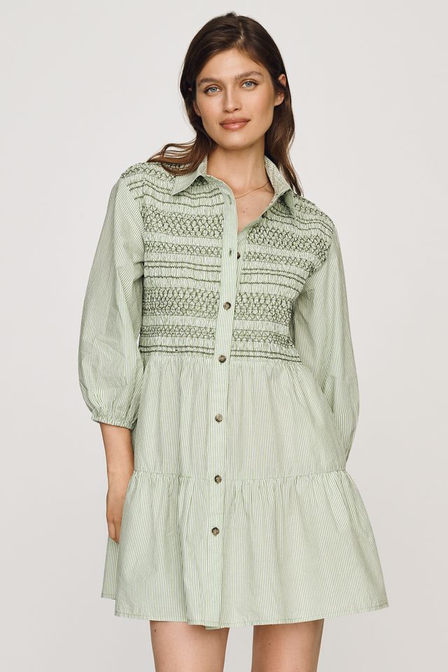 Maeve Bettina Cotton Mini Shirtdress #1
