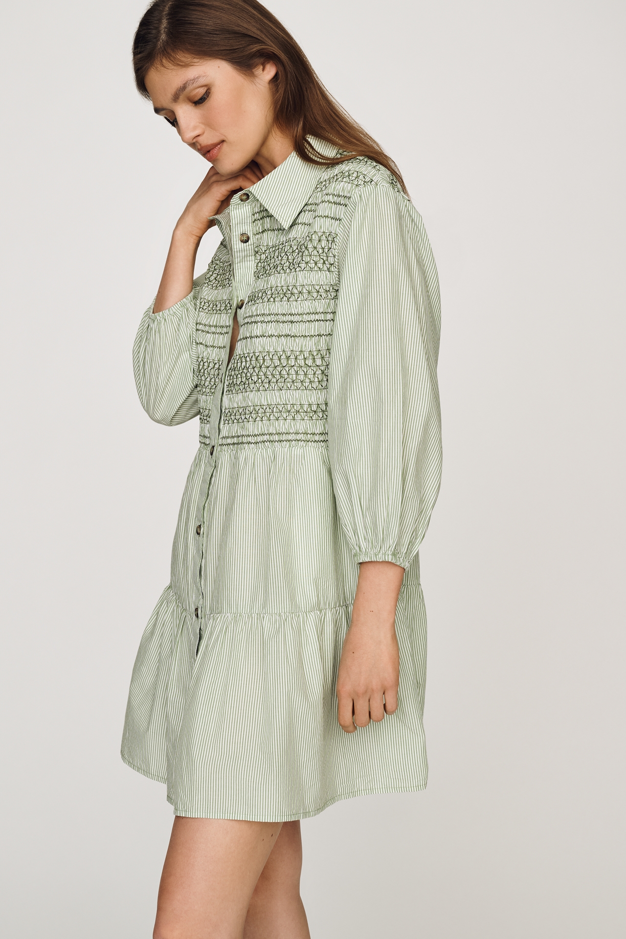 Maeve Bettina Cotton Mini Shirt Dress