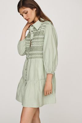 Maeve Bettina Cotton Mini Shirtdress