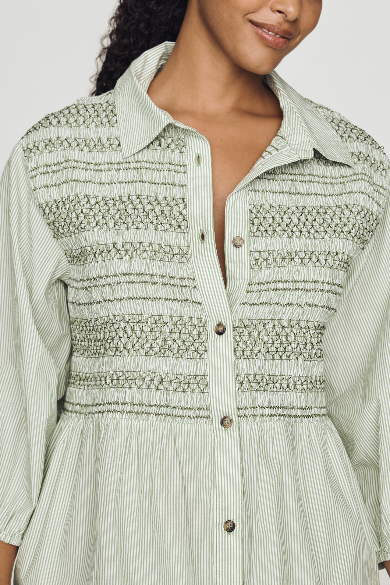 Maeve Bettina 100% Cotton Mini Shirtdress
