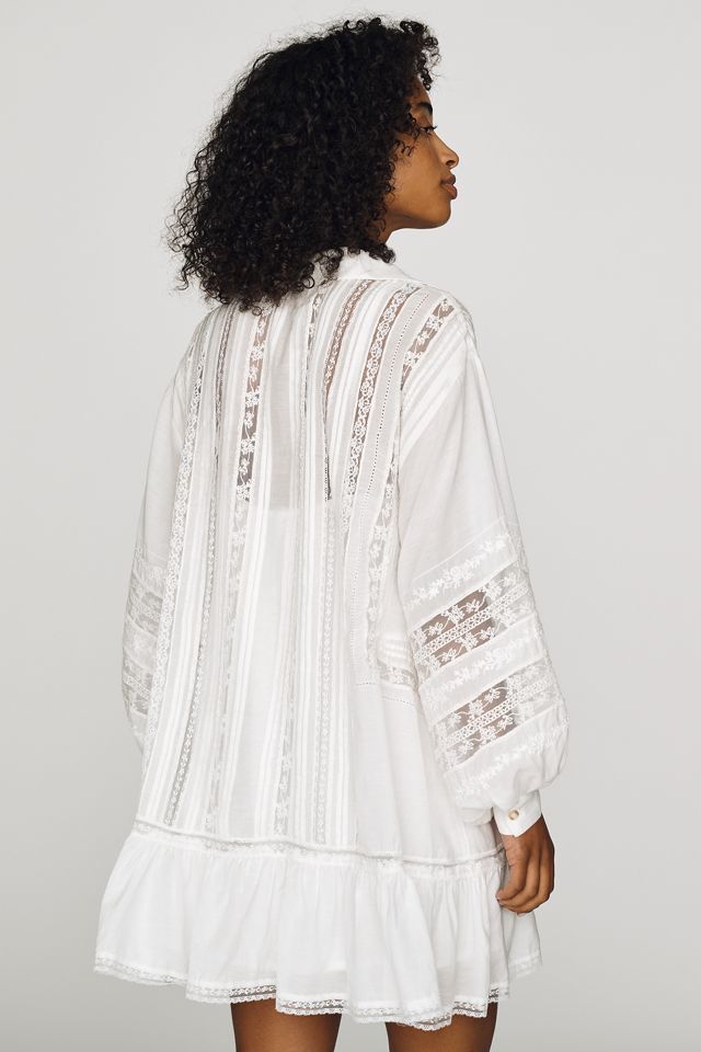 By Anthropologie Lace Panel Shirtdress #2