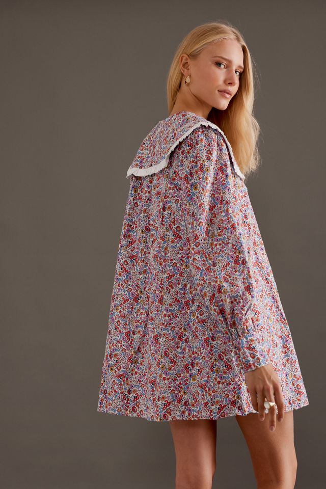 Robe Mini à Col Manches Longues By Anthropologie #1
