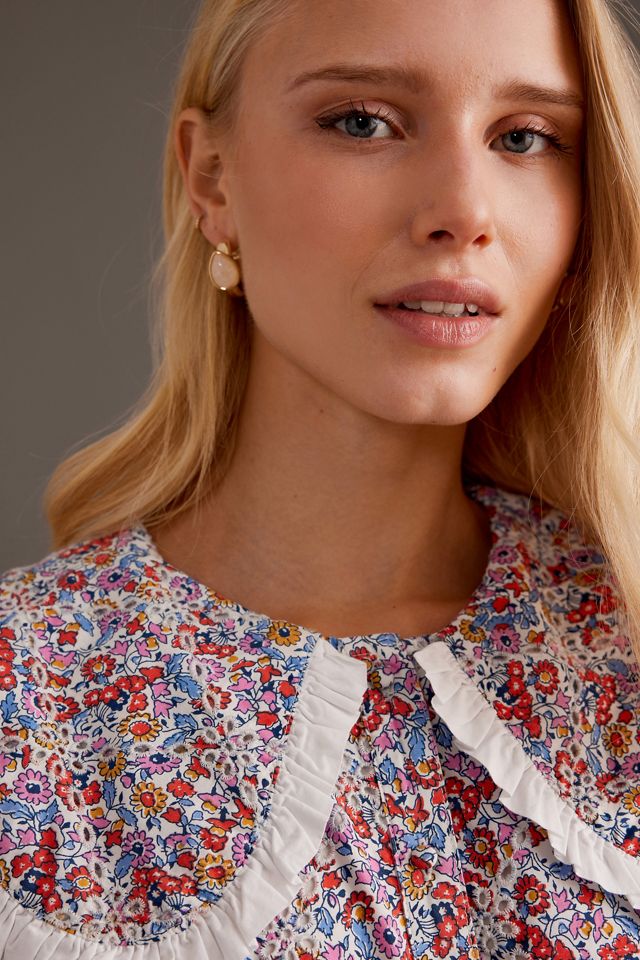 Robe Mini à Col Manches Longues By Anthropologie #5