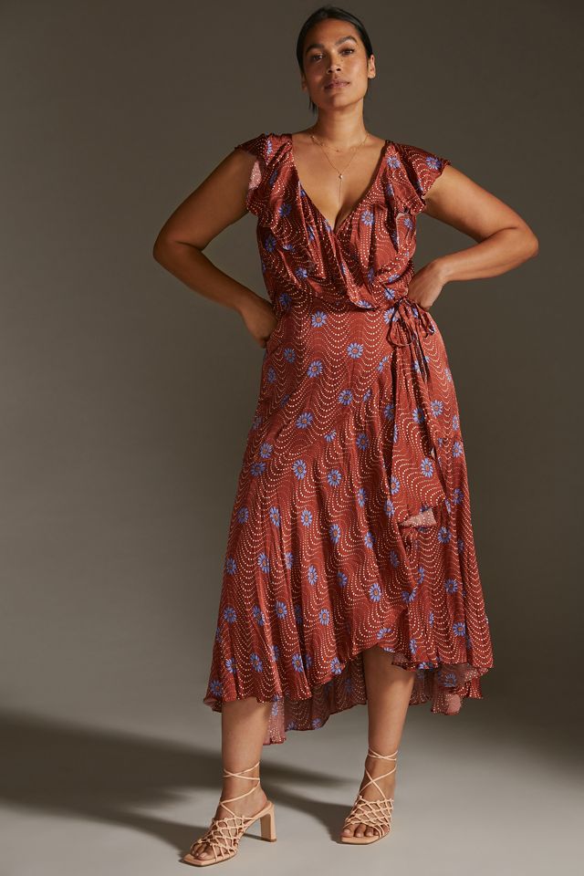 open lace back dress Flora Sleeveless Red Floral Print Maternity Wrap Dress  Angel Maternity USA