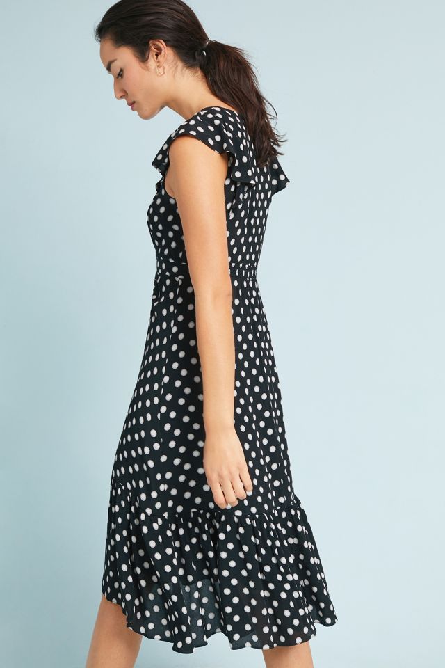 Anthropologie polka dot clearance dress