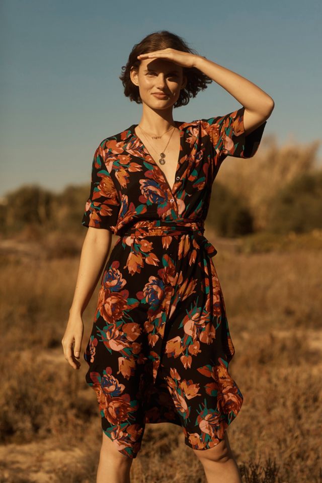 Floral Buttondown Shirtdress #5