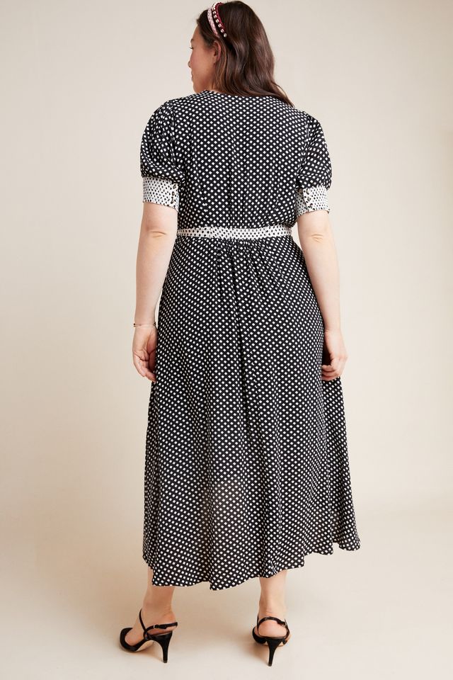 Breanna polka cheap dot wrap dress