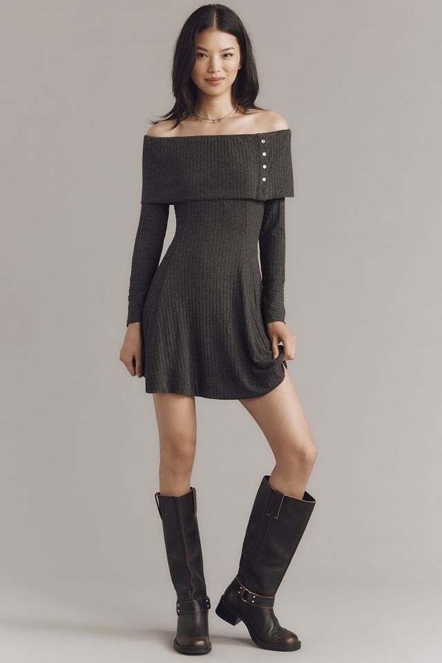 By Anthropologie Off-Shoulder Sweater Dress #1