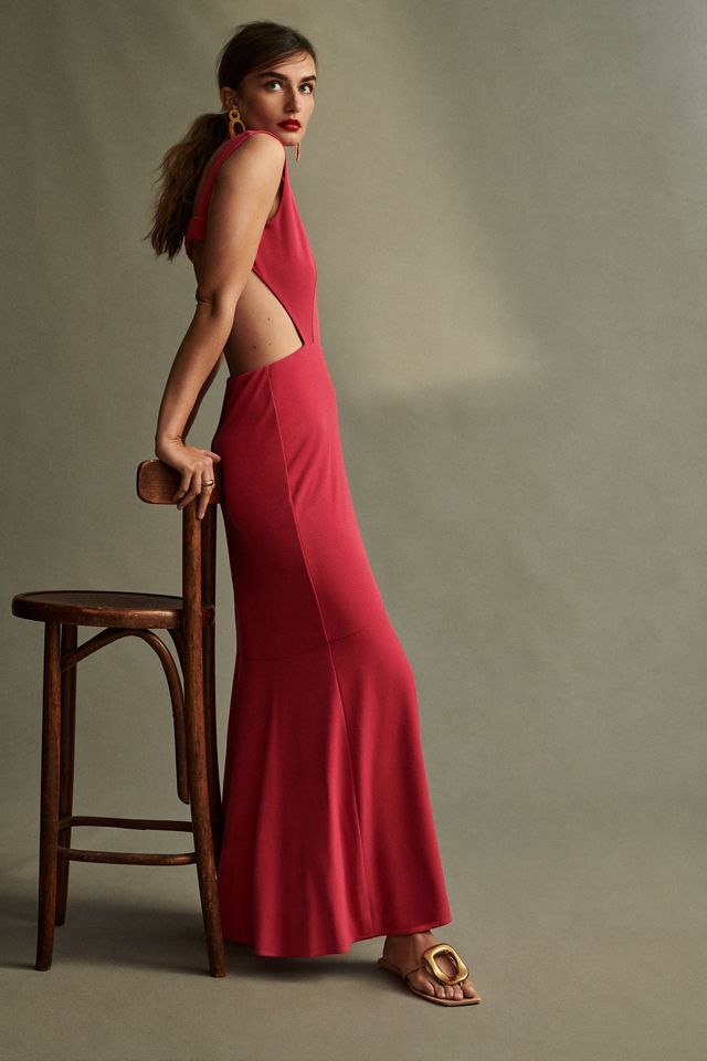 Maeve Open-Back Knit Maxi Dress