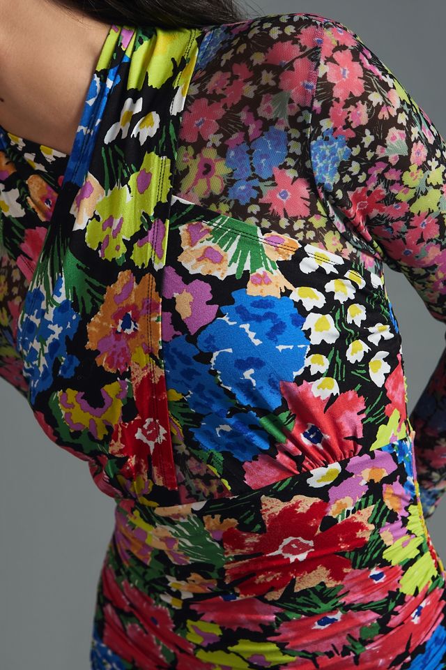 By Anthropologie Mesh Halter Mock-Neck Dress #1