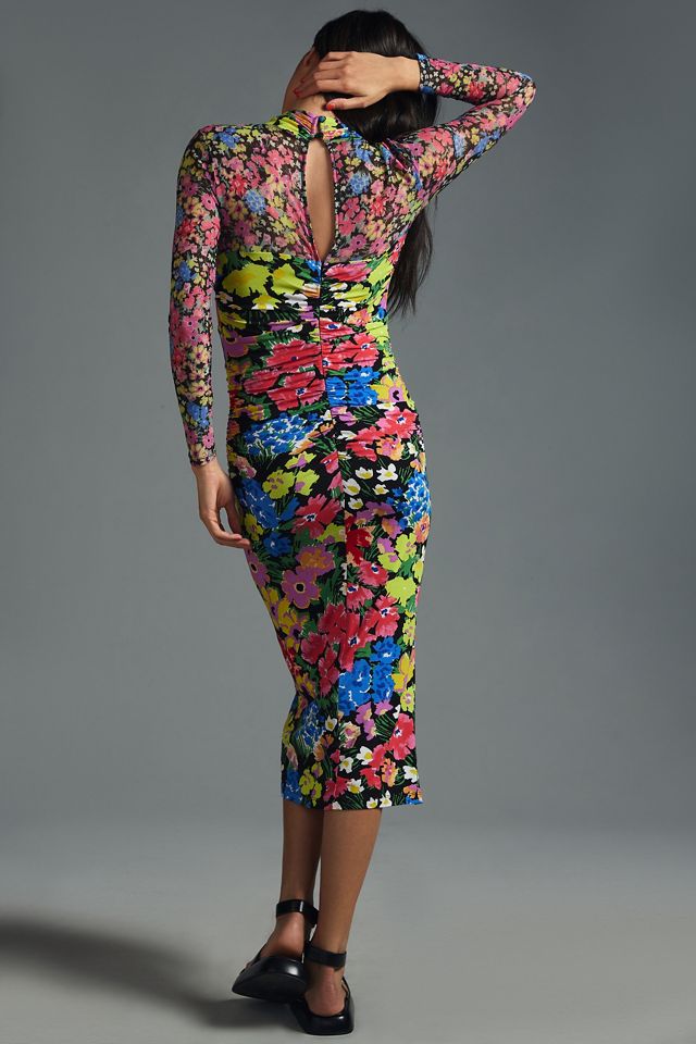 By Anthropologie Mesh Halter Mock-Neck Dress #2