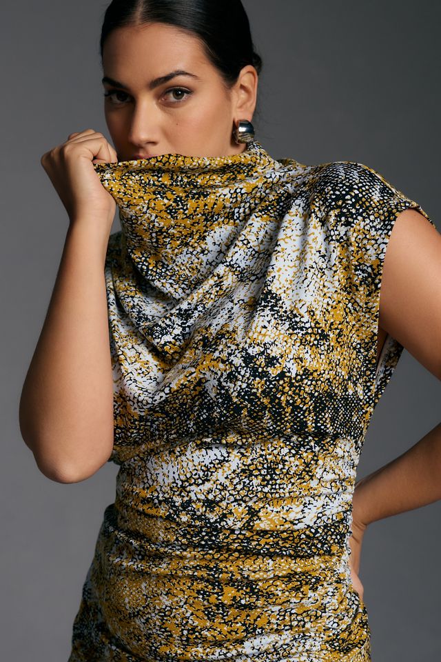 anthropologie the maya ruched cowl-neck dress The Maya Ruched Cowl-Neck Dress: Lace Edition