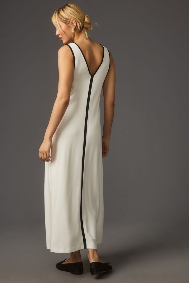 Maeve Colorblock A-Line Knit Maxi Dress #1