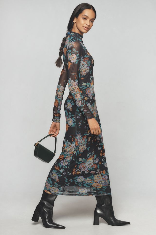 By Anthropologie Mock-Neck Knit Maxi Dress #3
