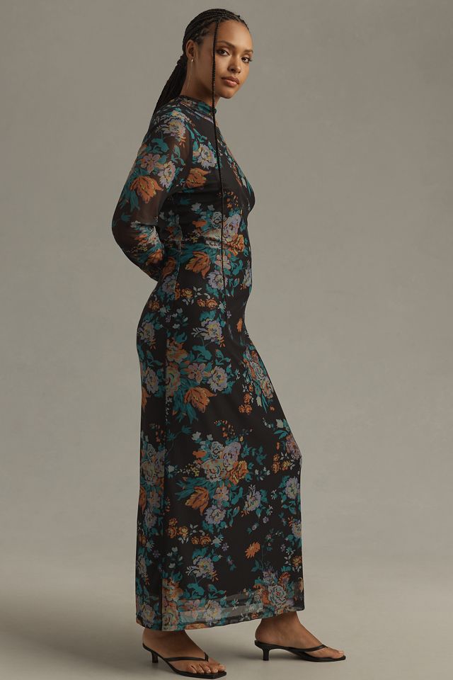 By Anthropologie Mock-Neck Knit Maxi Dress #7