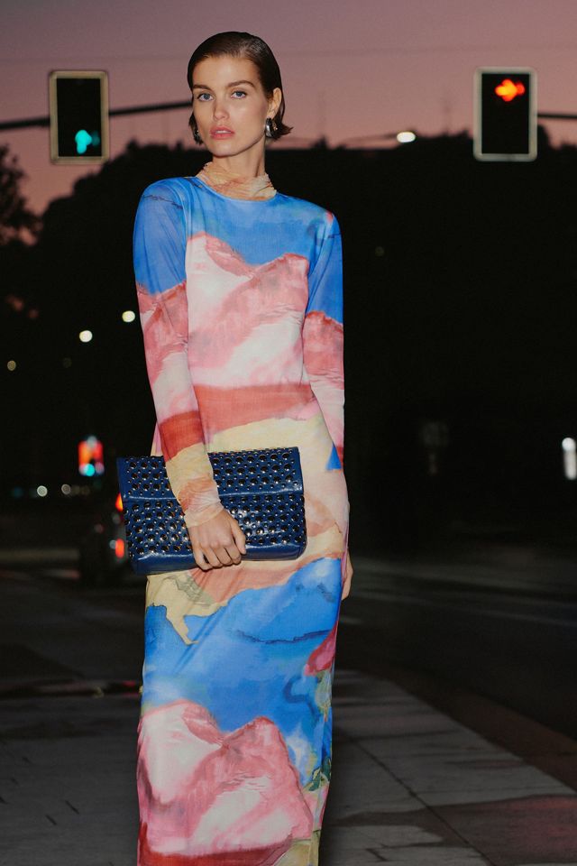 By Anthropologie Mock-Neck Knit Maxi Dress #1