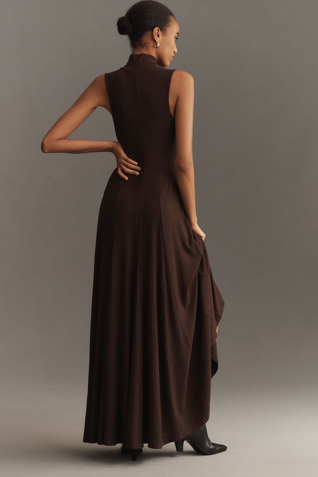 By Anthropologie Sleeveless Mock-Neck Maxi Dress #1