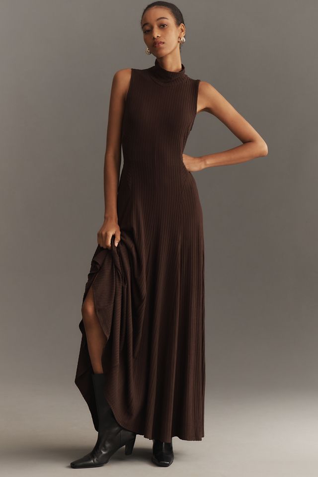 By Anthropologie Sleeveless Mock-Neck Maxi Dress #2